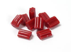Licorice Bites Red Cherry 6 Ounce Peg Bags - CandyFavorites