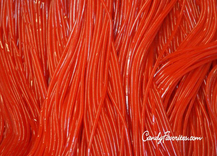 Red Strawberry Licorice Laces 3 Ounce Peg Bags - CandyFavorites