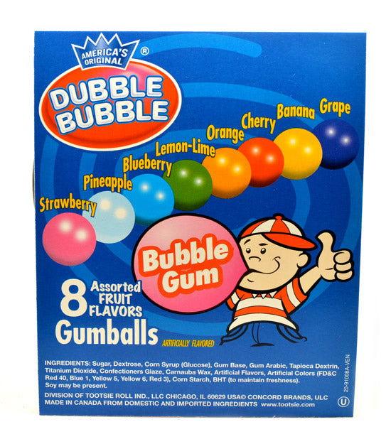 Wrapped Dubble Bubble Gumballs - CandyFavorites